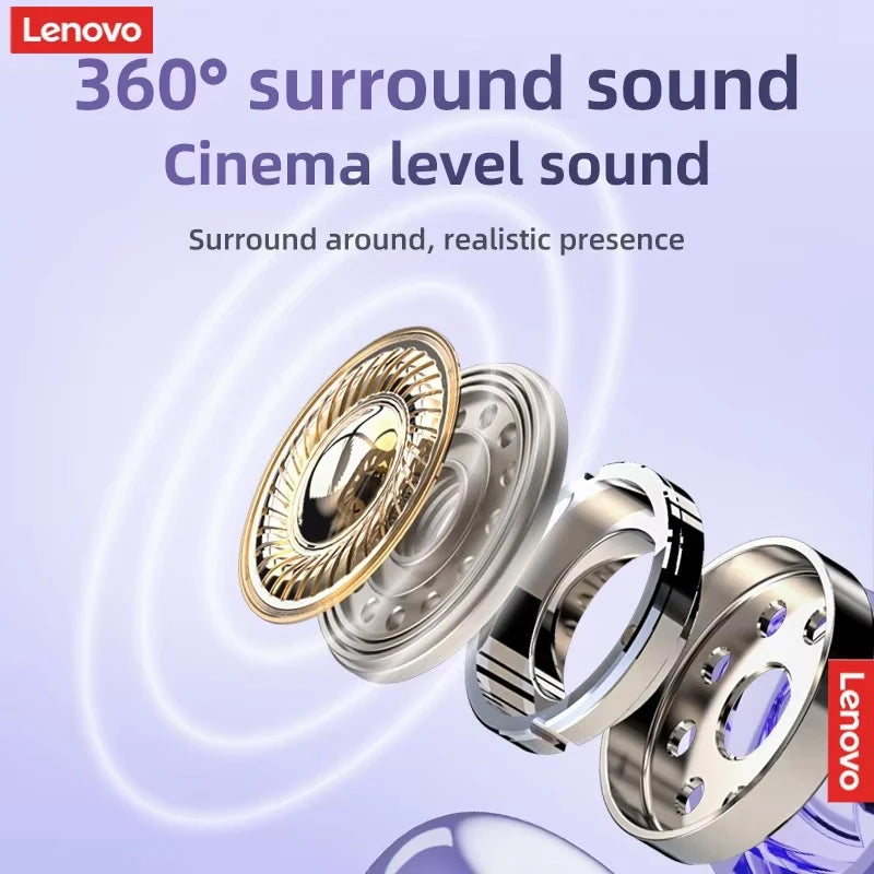 Lenovo TA210 Wireless Over-Ear Headphones – Bluetooth 5.3, Built-In Mic, Noise Isolating