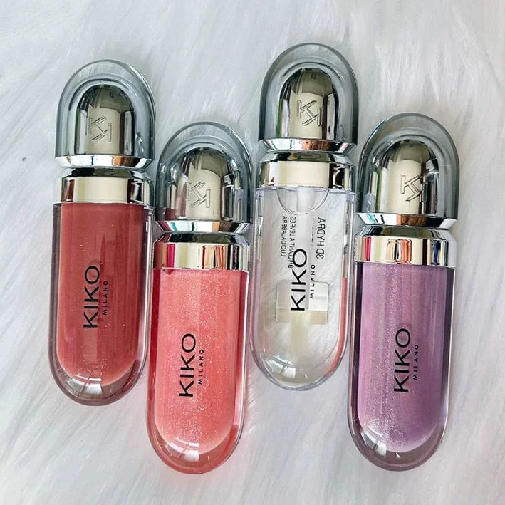 Original Kiko 3D Mirror Lip Glaze Waterproof Non Fading and Non Stick Cup Gentle Bean Paste Color Fine Shiny Point Charm Red
