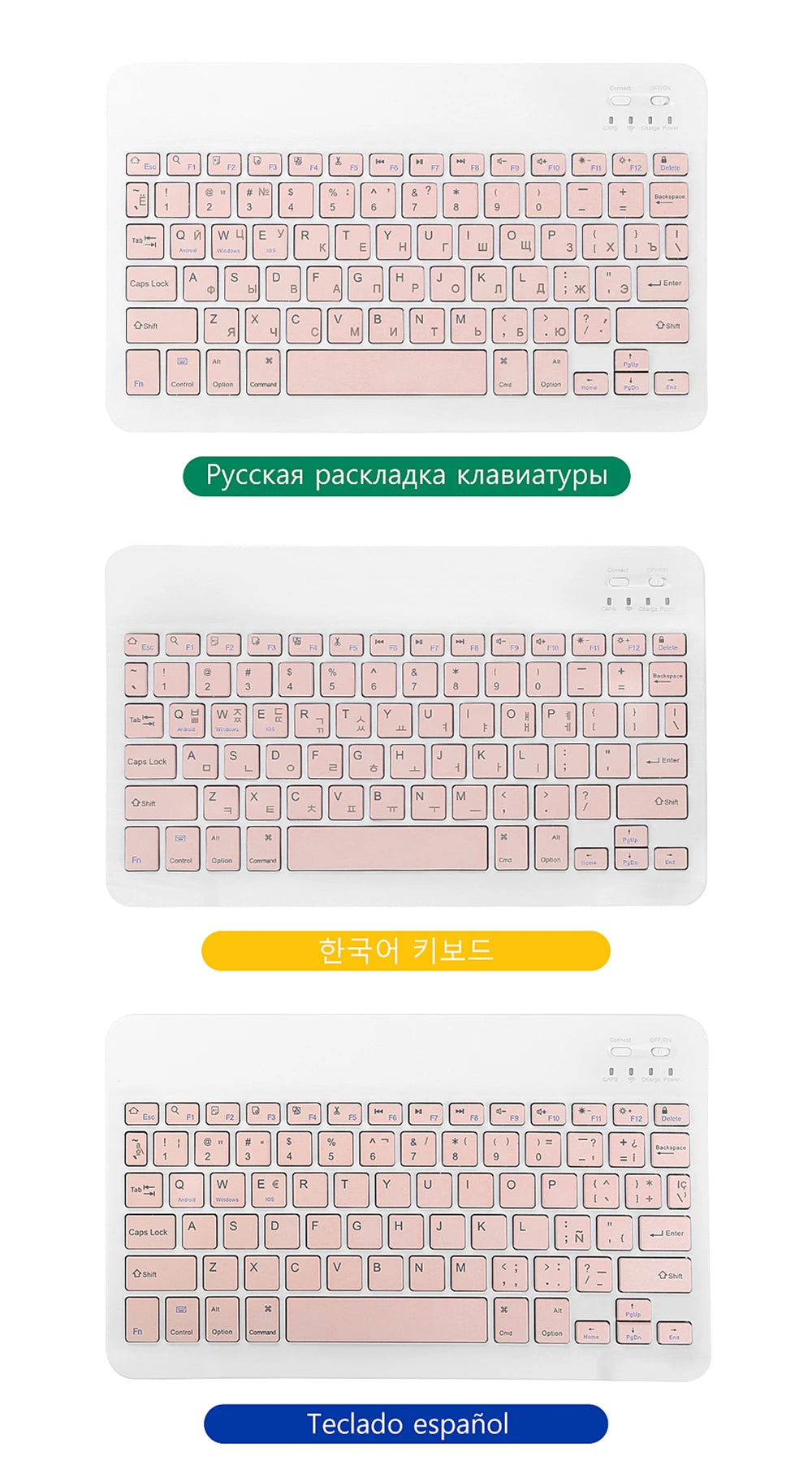 Bluetooth Keyboard & Mouse – Slim Wireless Set for Tablets & Laptops
