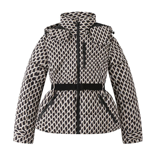 Women's Hooded Zip Padded Jacket with Pockets