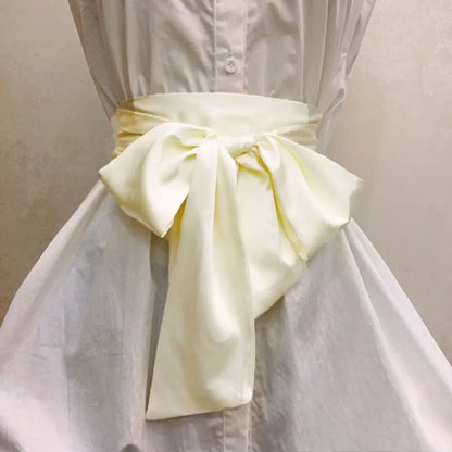 Satin-Schleife Taillengürtel – Breiter Bandgürtel für Kleider, 20 Farben