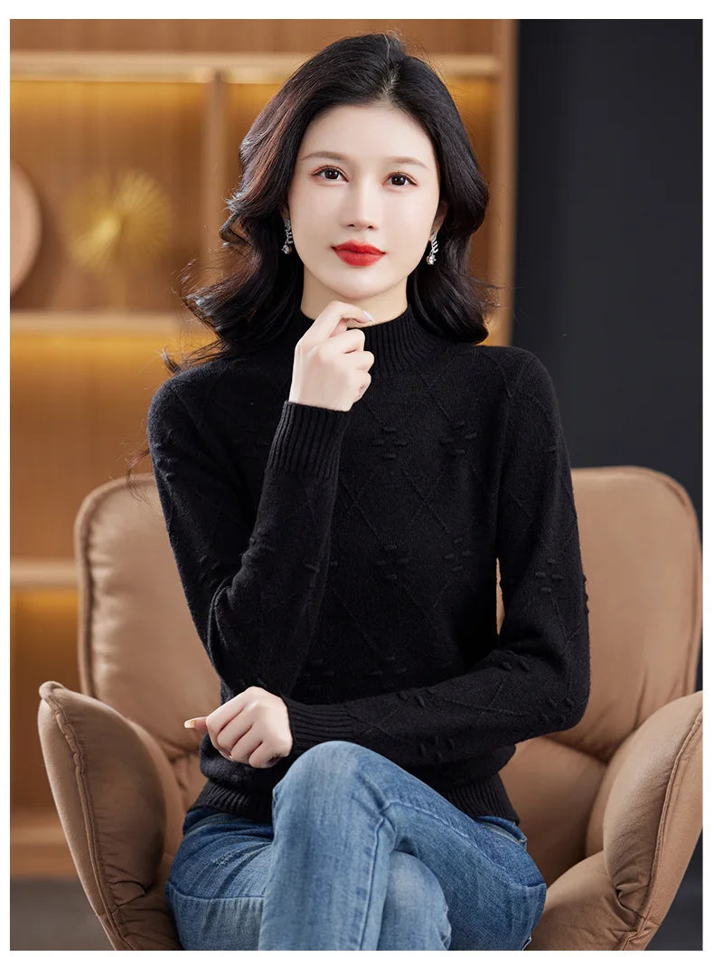 Women's Mock-Neck Knit Sweater