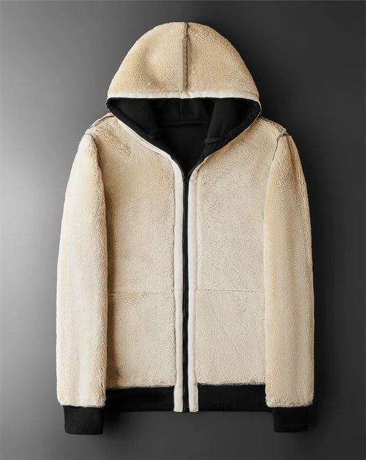 REALXIZI Men's Hooded Zip Winter Jacket