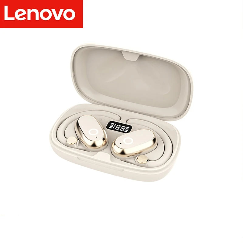 Lenovo EA366 Open-Ear Wireless Earbuds – Ear-Hook Bluetooth Headphones with Charging Case