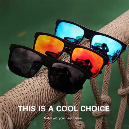Vintage Polarized Square Sunglasses | UV400 Driving & Fishing Shades