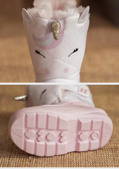 Toddler Animal Snow Boots – Plush-Lined Non-Slip Winter Boots
