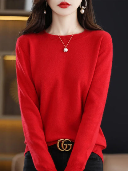 Jersey de punto de lana merina para mujer addonee