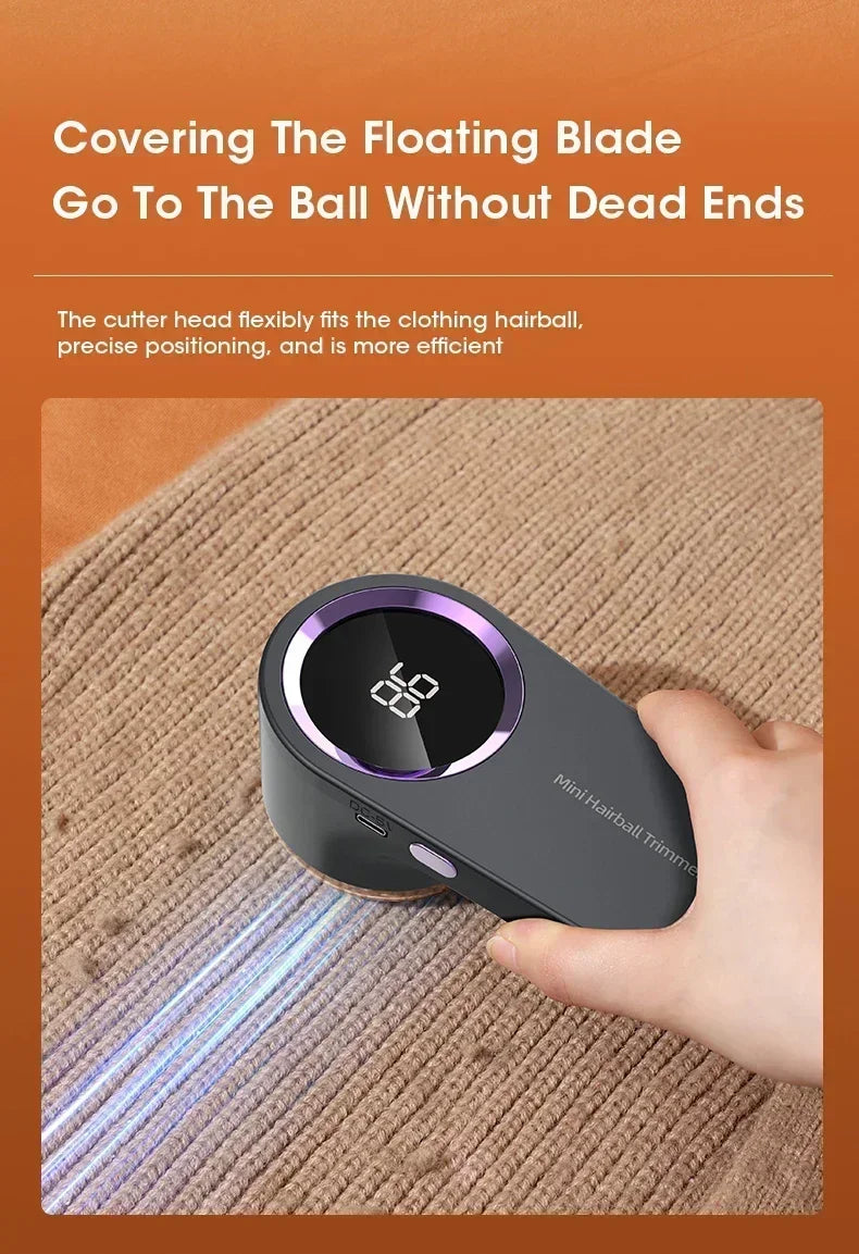 Electric Lint Remover Electric Hairball Sweater Trimmer Type-C USB Charging Convenient Smart LED Pellet Cutter Fast Household