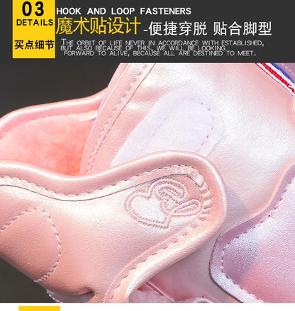Kids' Plush-Lined Winter Sports Snow Boots