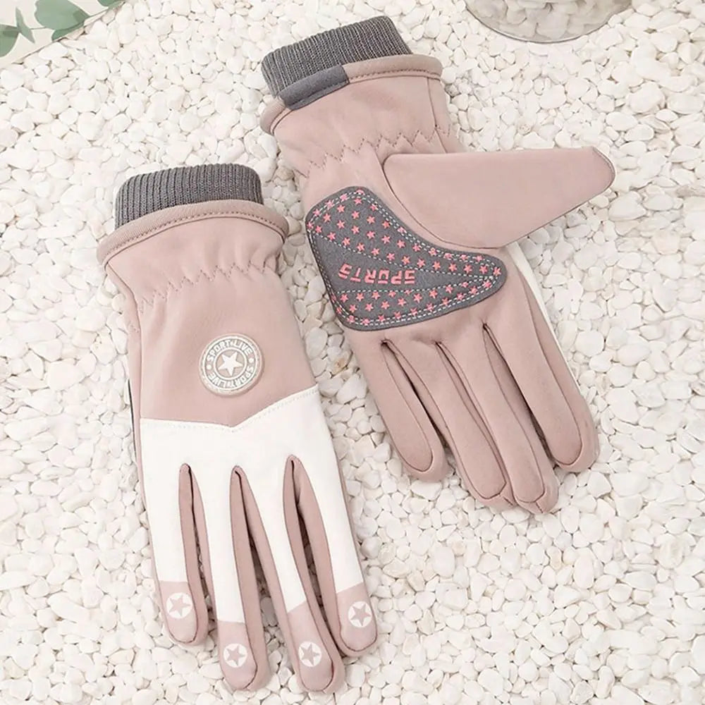 Kids' Velvet-Lined Winter Gloves – Non-Slip Cycling & Ski Gloves (Ages 7–13)