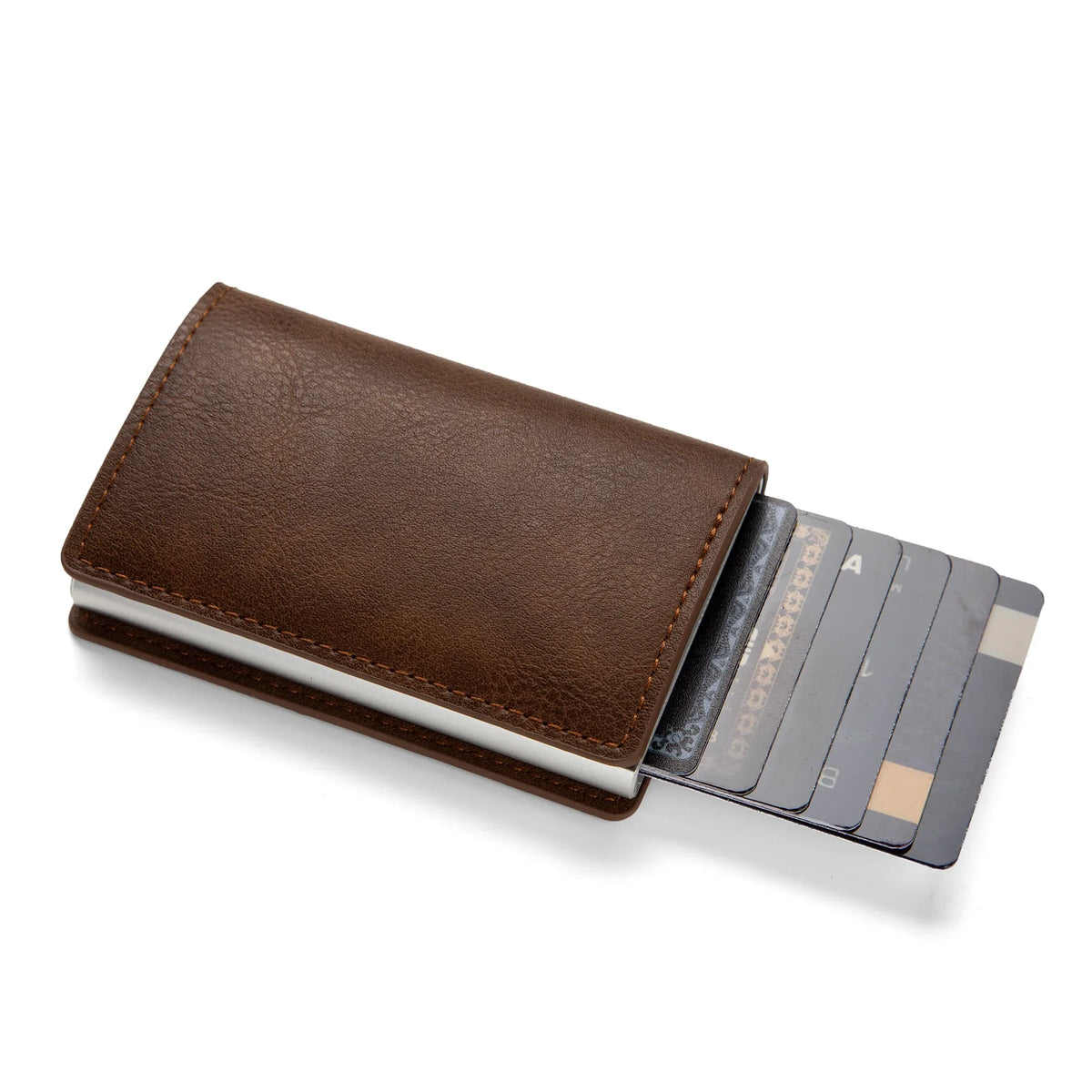 Pop-Up RFID Card Holder Wallet – Slim PU Leather Minimalist Wallet