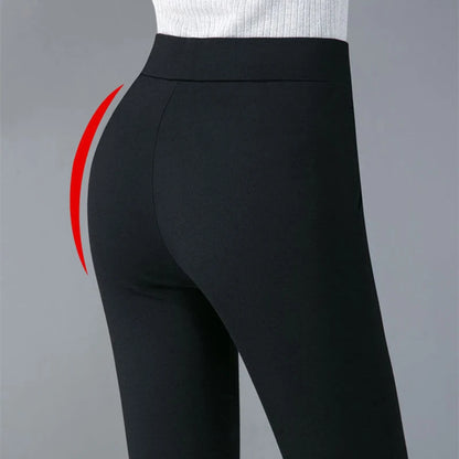 SUYISODA Damen High-Waist Stretch-Bleistift-Hose