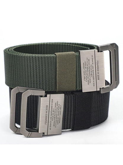 Gurt aus Canvas-Gurtband mit Metalllegierungsschnalle – Lässiger Outdoor-Gürtel für Herren & Damen