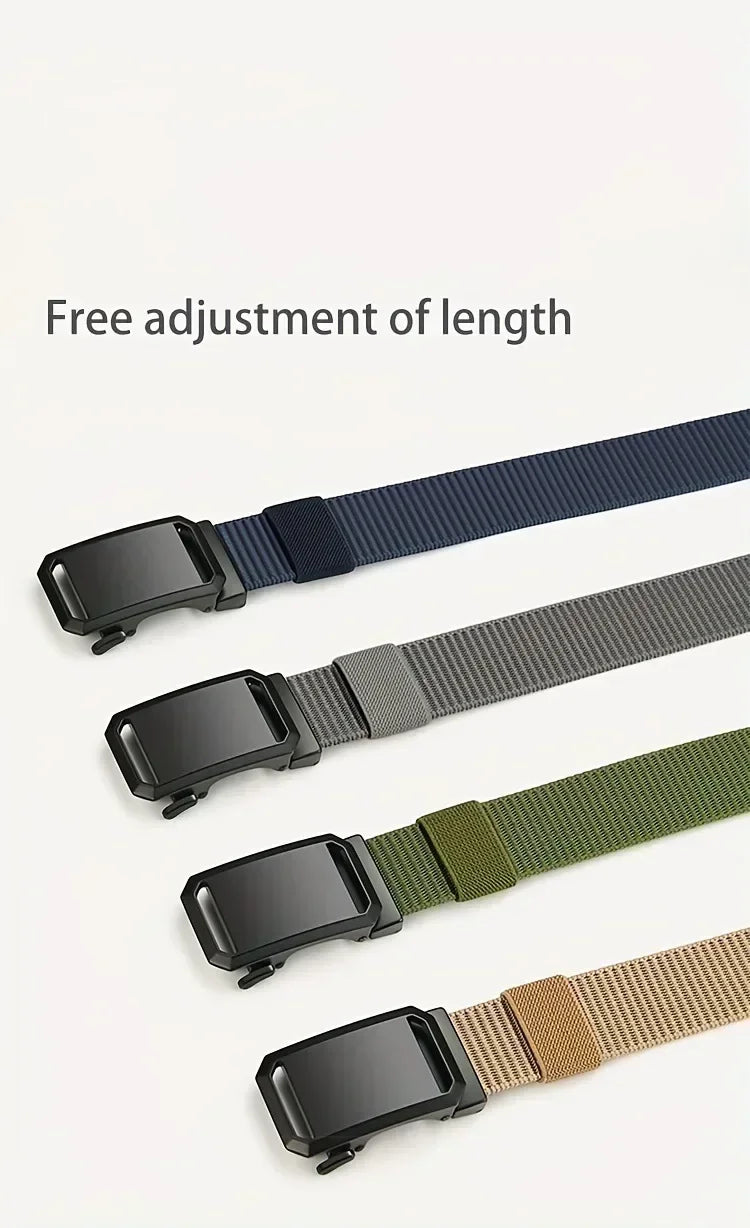 Automatic Buckle Canvas Belt for Men – Casual Outdoor & Work Belt