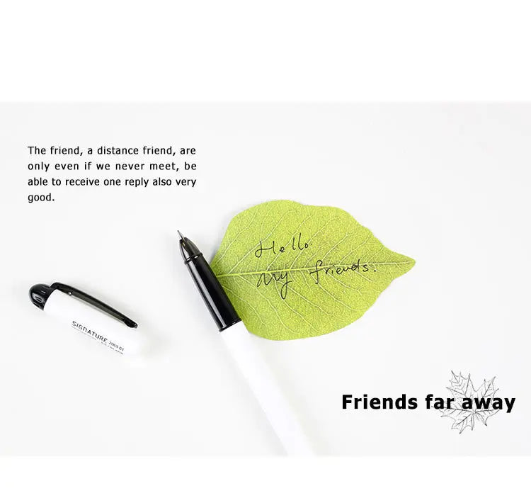 50 Sheets Leaf shape Sticky Note Pads cute Self-Adhesive Memo Notepad kawaii School Office Supplies Stationery