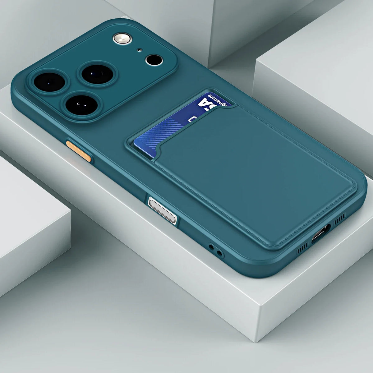 iPhone Card Holder Case with Camera Lens Protection