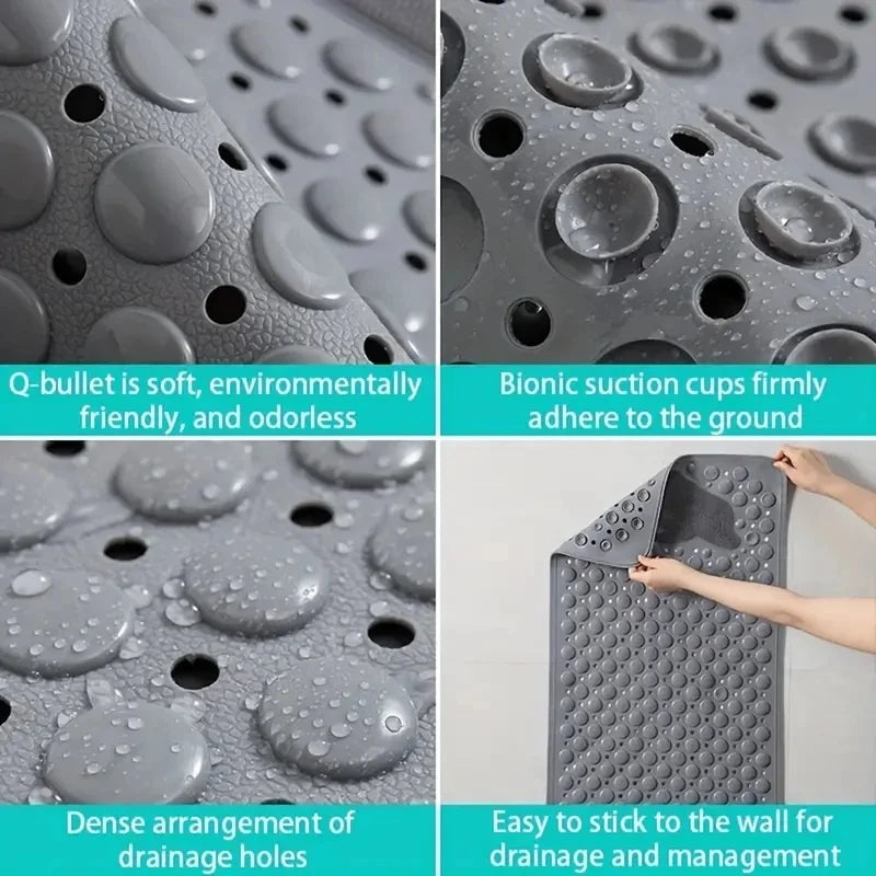Dolphin Non-Slip Bath Mat with Suction Cups, 35 x 70 cm