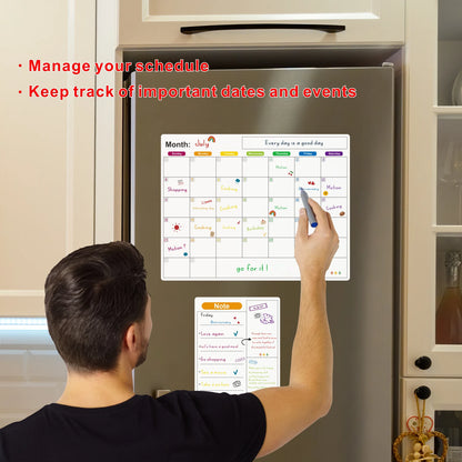 Magnetic Fridge Calendar – Dry-Erase Monthly & Weekly Planner