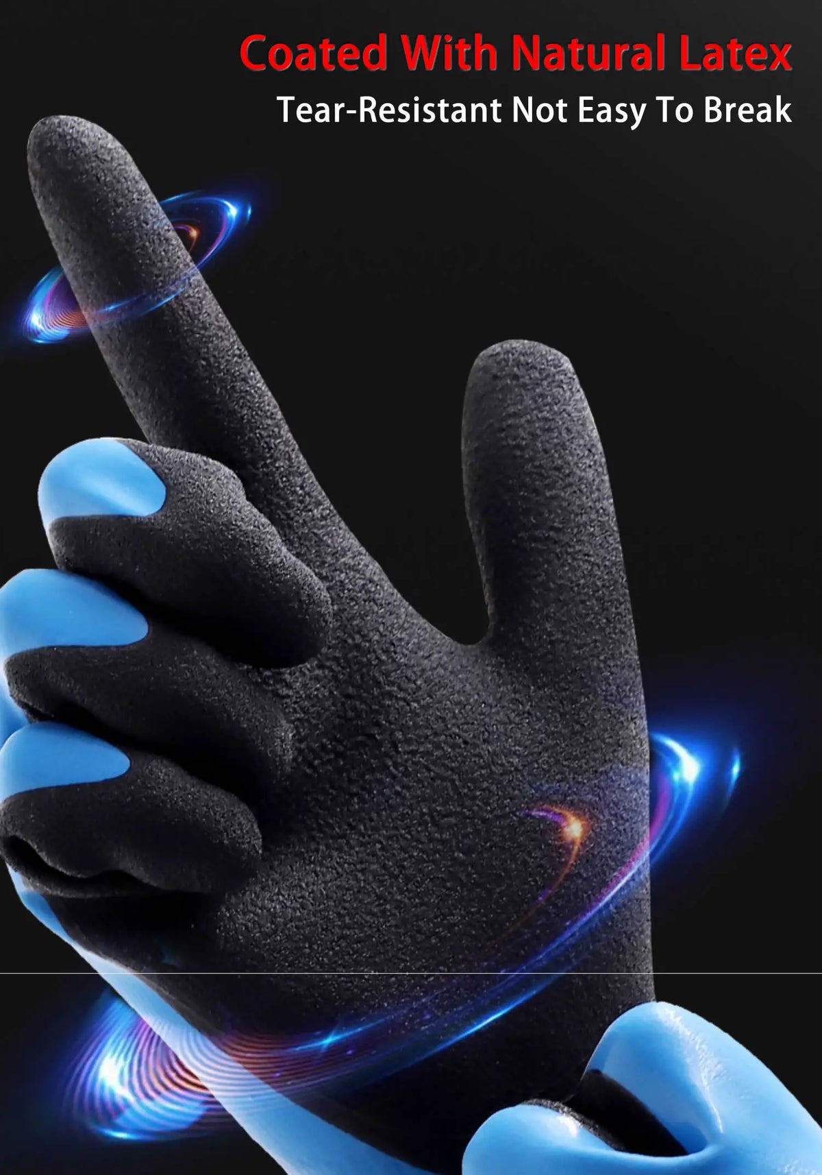 Insulated Work Gloves – Latex Grip Thermal Gloves