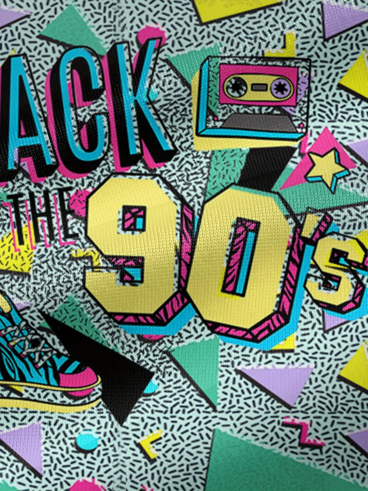 Men's Retro 80s & 90s Print Jogger Pants