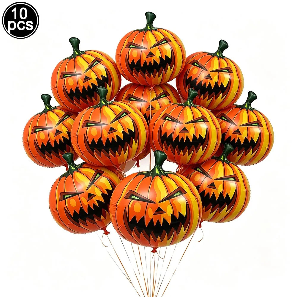 Halloween Standing Foil Balloons – Haunted House, Skull, Witch & Coffin Mylar Decorations