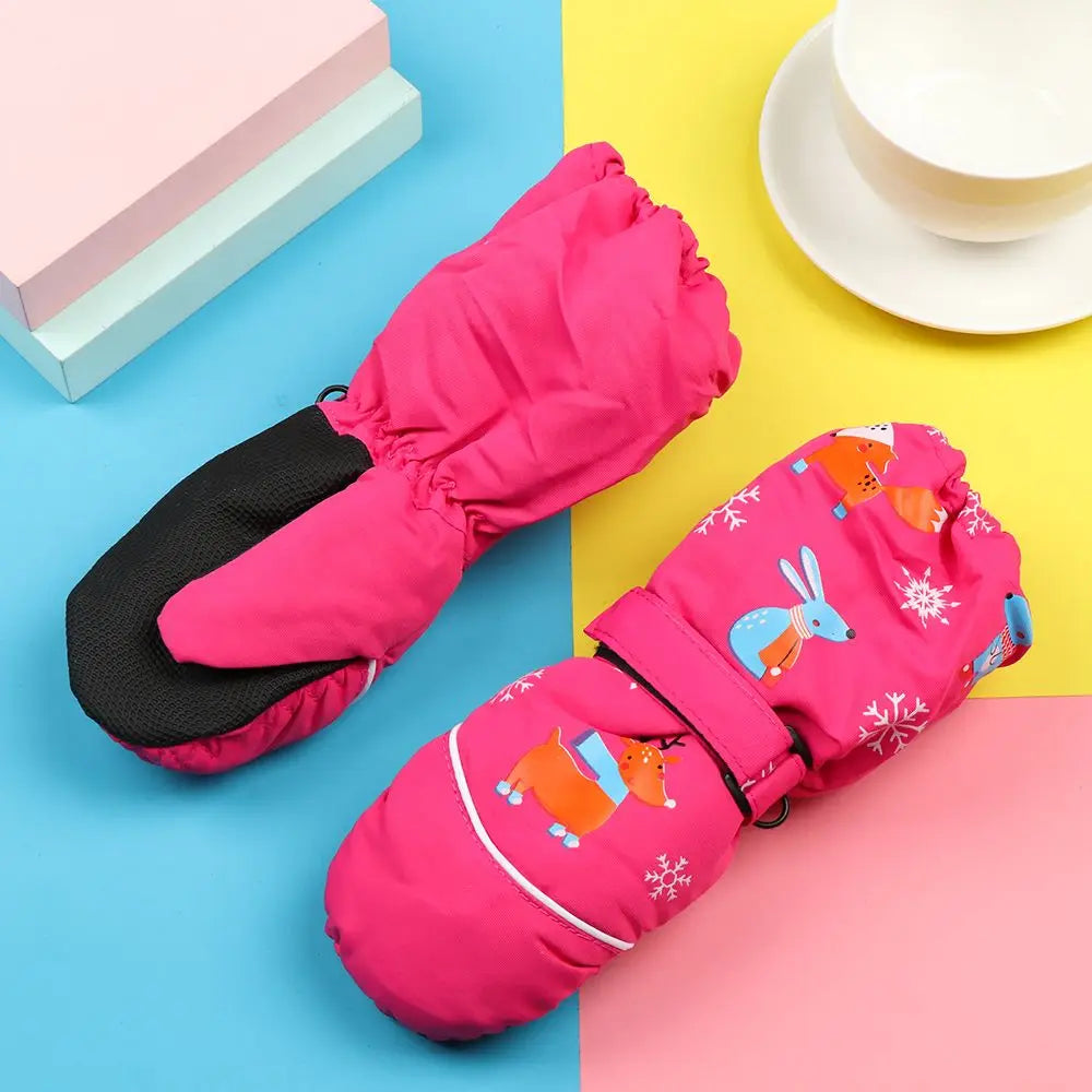 Kids' Rabbit Ski Mittens – Thick Warm Snow Mittens (Ages 2–6)