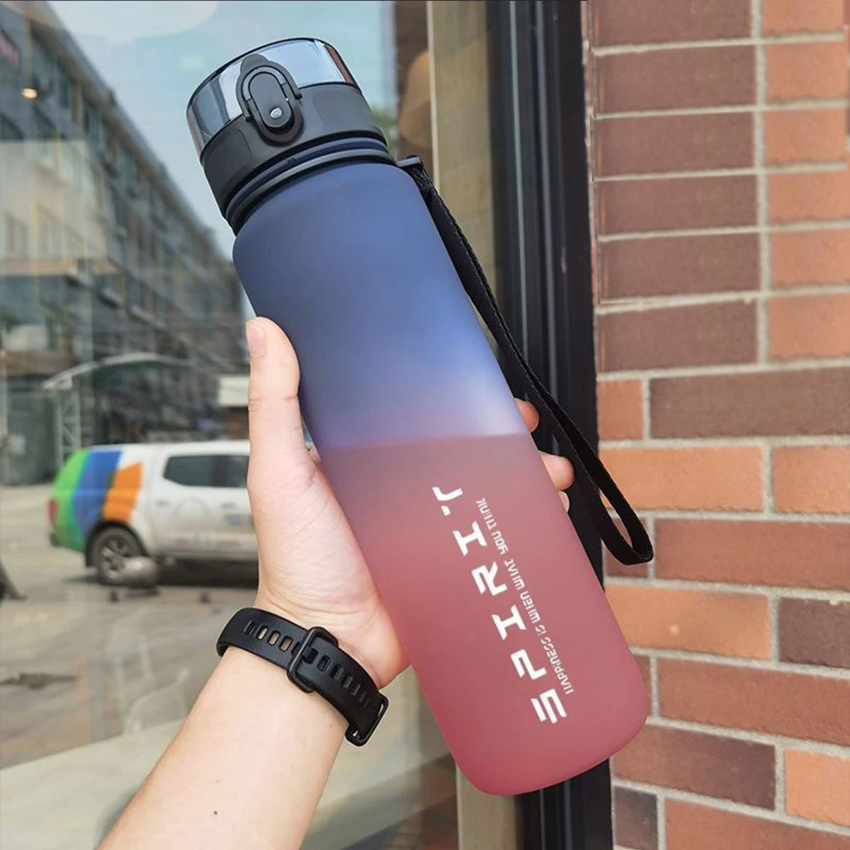 Gradient Water Bottle – BPA-Free, Large Capacity, Leak-Proof (600ml / 750ml / 1000ml)