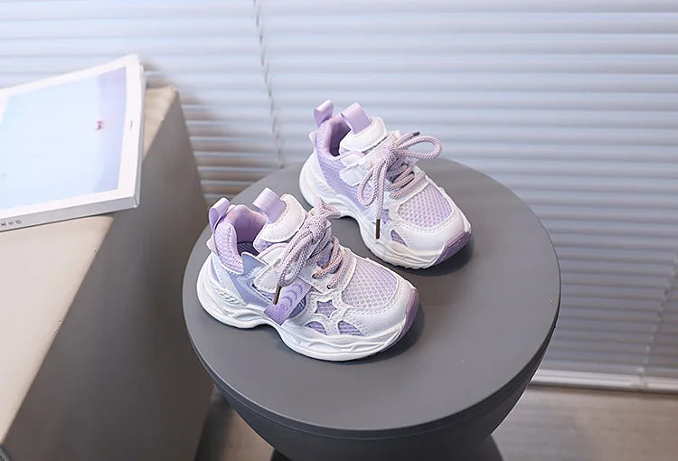 Girls' PU Leather Sneakers