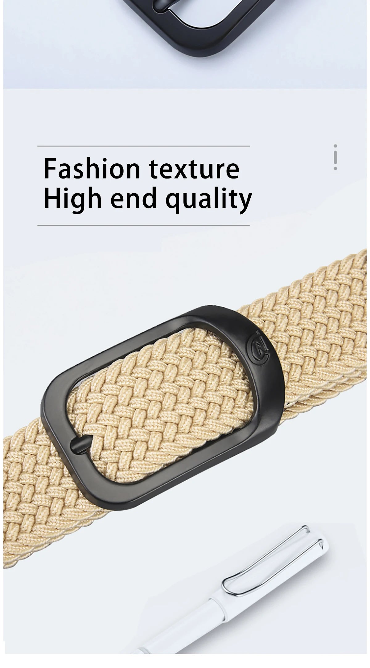 Woven Stretch Belt – Braided Elastic Belt for Men & Women