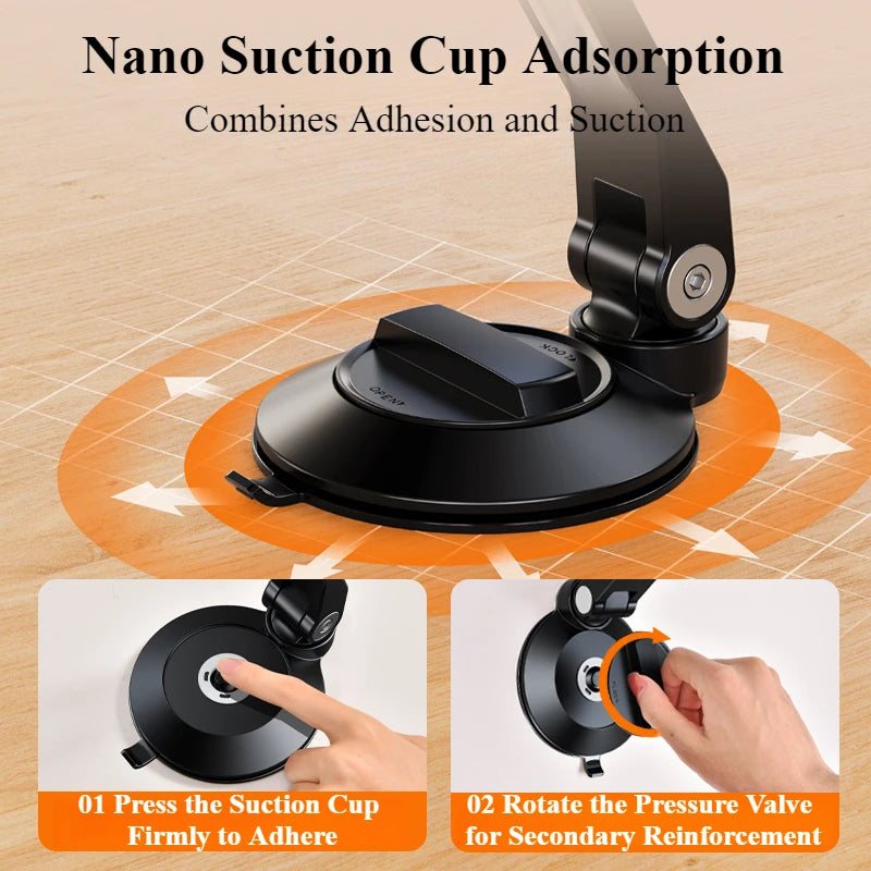 360° Car Suction-Cup Phone & Tablet Holder