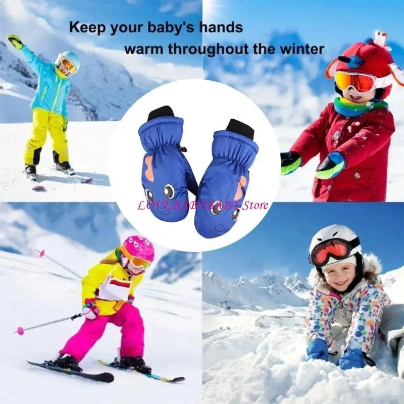 Kids' Printed Ski Mittens – Warm Snow Mittens for Ages 3–6
