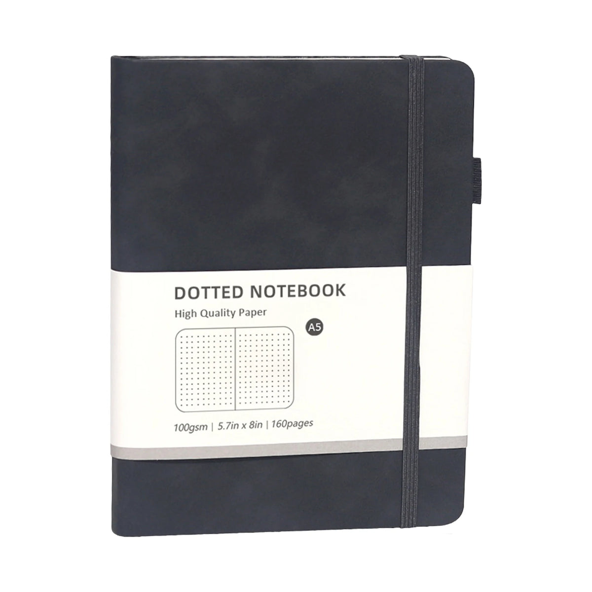 A5 Hardcover Notebook Macaron Colors Business Planner with Elastic Band Dot Grid and Lined Pages Portable Durable for School