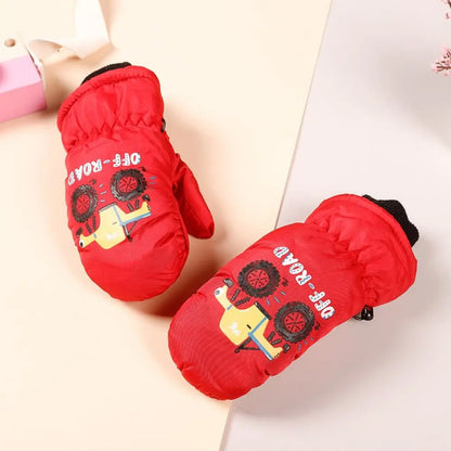 Muffole da neve a forma di pupazzo di neve per bambini con fibbia antismarrimento (2–5 anni)