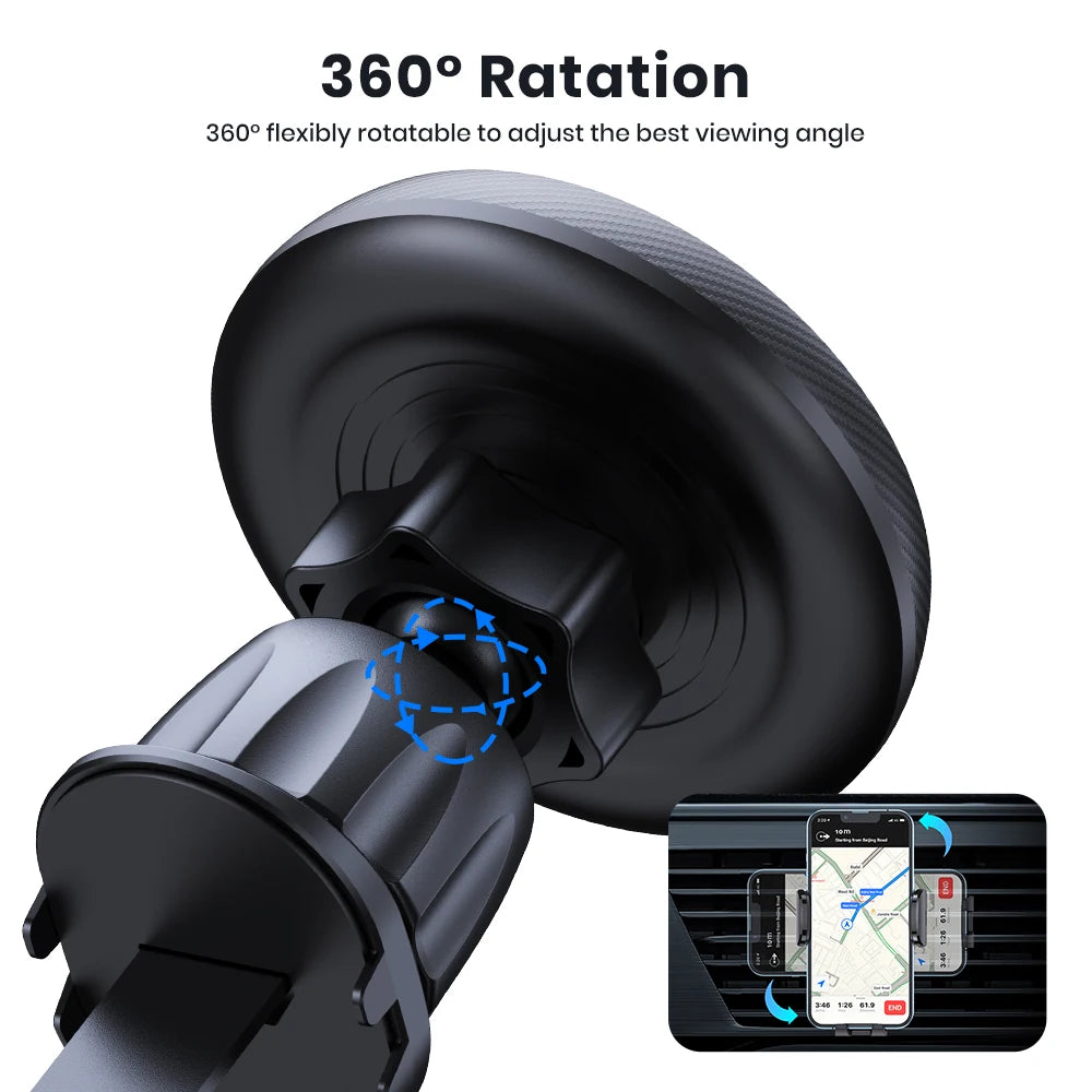 TOPK Magnetic Car Phone Mount – MagSafe-Compatible Air Vent Holder