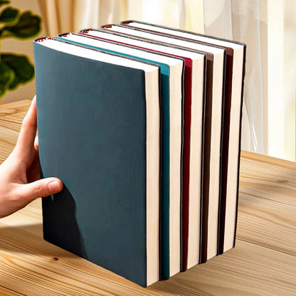 Carnet A5 en cuir souple | 120 pages, couverture imperméable, journal en PU flexible
