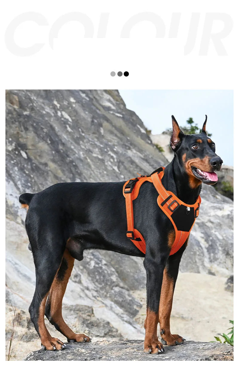 New Reflective Tactical Dog Harness No Pull Adjustable Vest Explosion Proof Durable Pet Chest Strap For Small Medium Large Dogs
