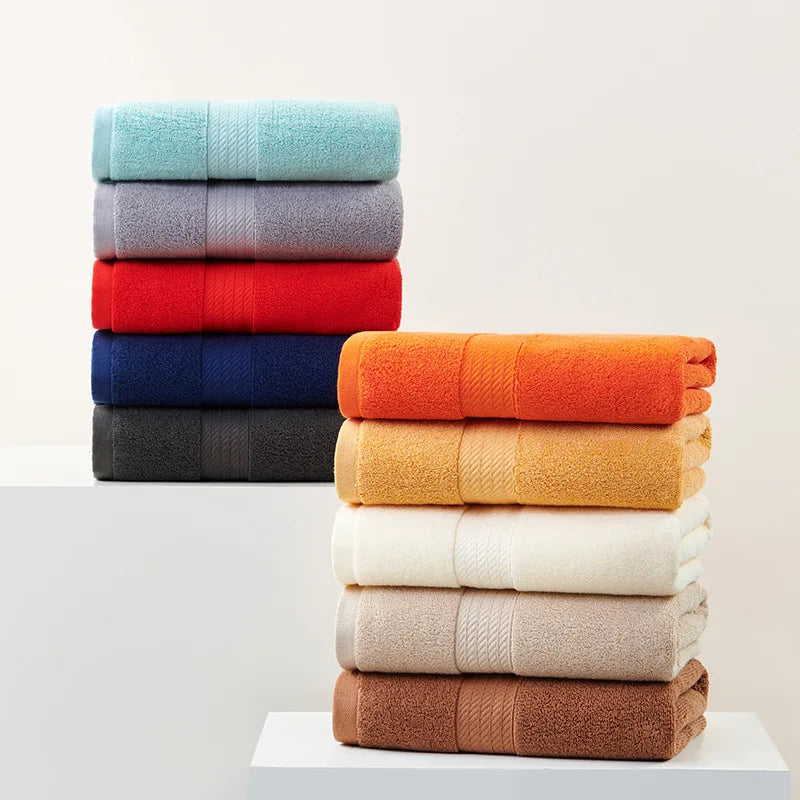 Cotton Terry Towels – 50 × 100 cm, Single or 2-Pack, 10 Colours