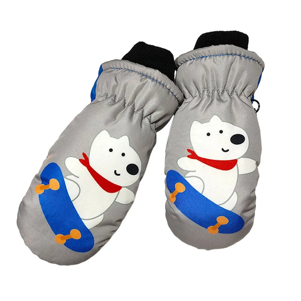 Little Kids' Snow Gloves – Windproof Non-Slip Ski Gloves (Ages 2–5)