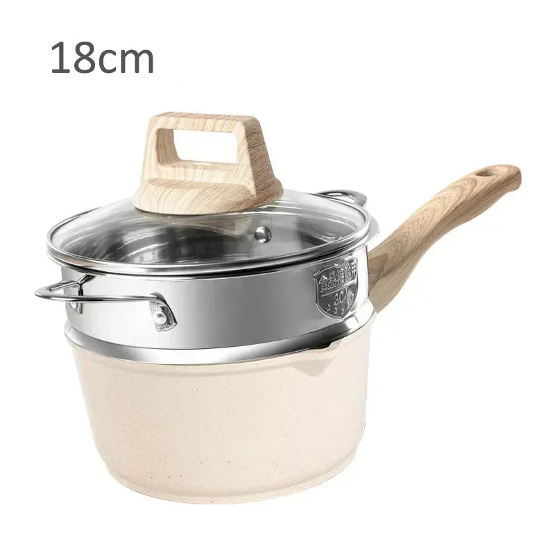 White Nonstick Aluminum Pots & Cookware Sets
