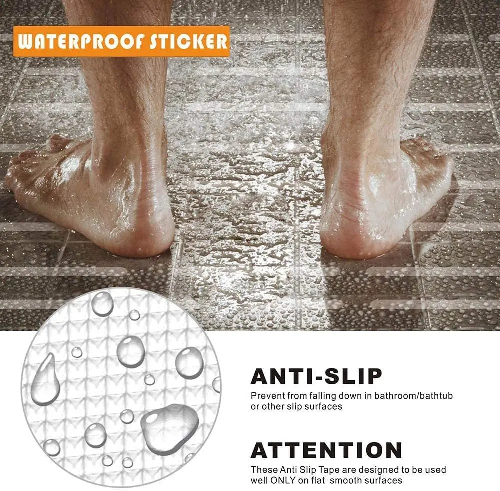 Non-Slip Bath & Shower Stickers with Scraper, 24-Piece Set
