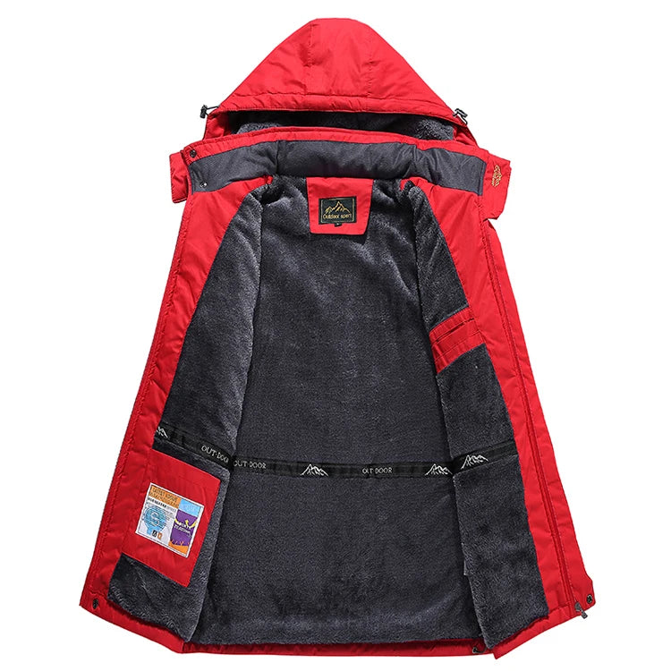 New Winter Men's Down Jacket, Red Sports Casual Coat, Blue Waterproof Jackets (This Jacket Has A Thinner Version Available)
