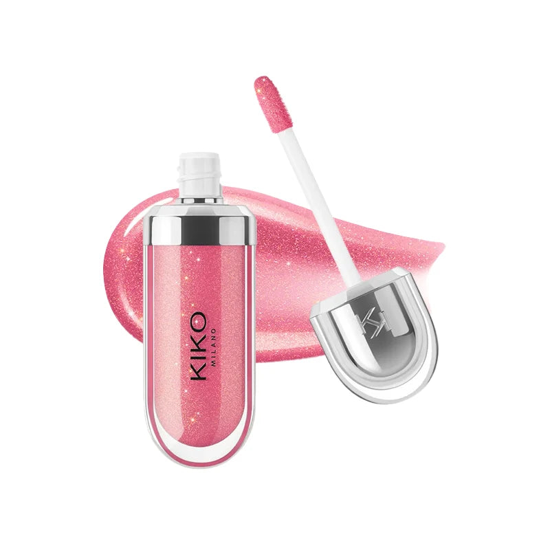 Original Kiko 3D Mirror Lip Glaze Waterproof Non Fading and Non Stick Cup Gentle Bean Paste Color Fine Shiny Point Charm Red