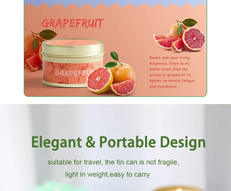Smokeless Scented Aromatic Candles Creative Travel Tin Natural Soy Wax Scented Candles Wedding Decorative Candle Guest Gifts Box