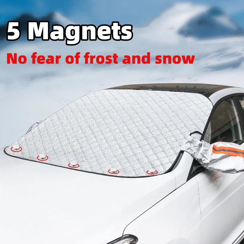 Windshield Snow & Frost Cover – Magnetic Car Windscreen Protector
