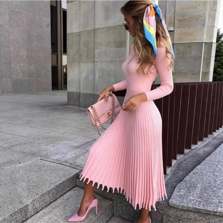 Women's Pink Sleeveless Embroidered Mini Dress
