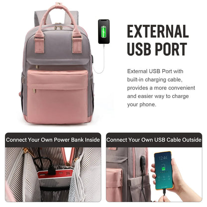 Zaino per laptop da 14"-15" con porta di ricarica USB - Zaino business anti-strappo