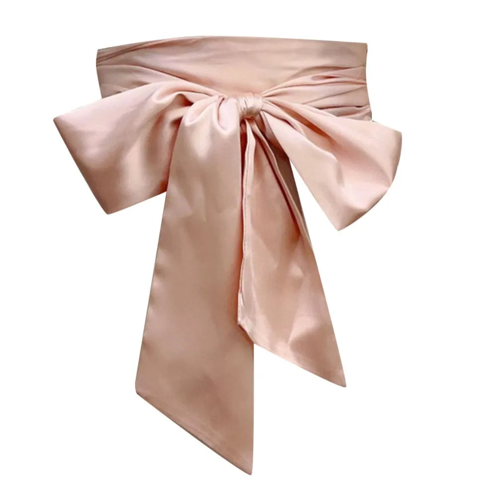 Satin Bow Waist Sash – Wide Ribbon Belt for Dresses, 20 Colours
