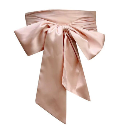 Satin-Schleife Taillengürtel – Breiter Bandgürtel für Kleider, 20 Farben