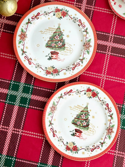 Weihnachtsteller mit Nikolaus, Tasse und Untertasse – Geschirr
