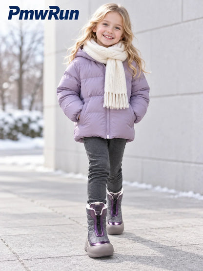 Kids' Plush-Lined Winter Snow Boots